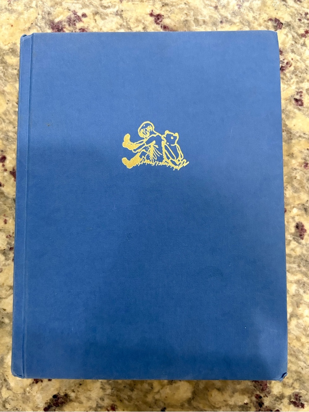 Disney Blue Hardcover with Gold Winnie the Pooh Motif - Picture 1 of 11